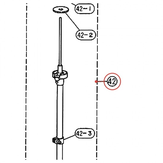 DP-22A Upper Tube Complete Assembly - YAMAHA U0980110