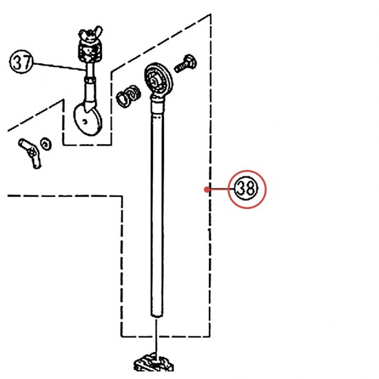 DP-22A Upper Tube Assembly - YAMAHA U0980140