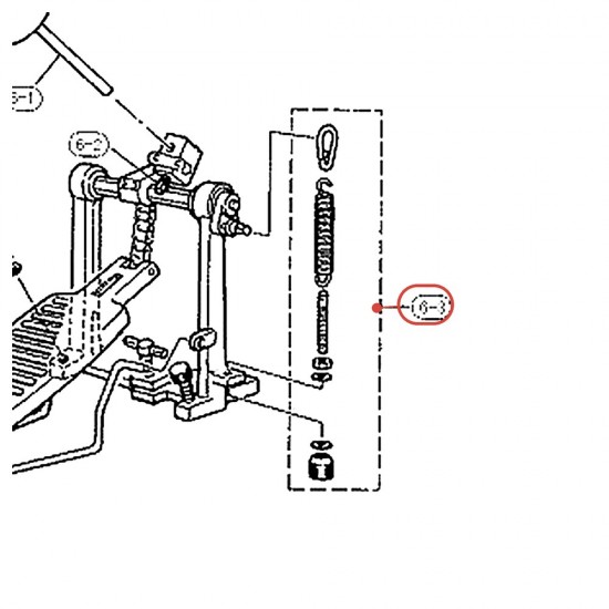 DP Bass Drum Pedal Spring Assembly - YAMAHA U0980200