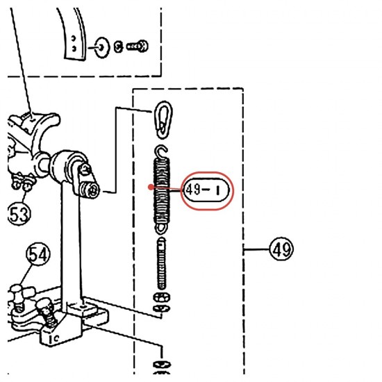 Ressort de pédale de grosse caisse DP - YAMAHA U0983010