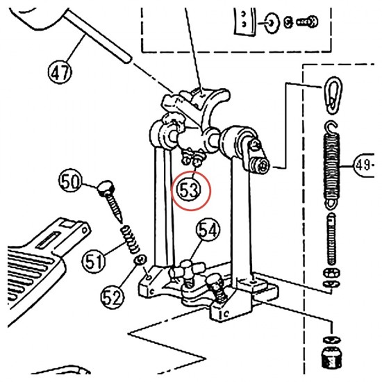Vis à clé de batterie DP-22A - YAMAHA U0983060