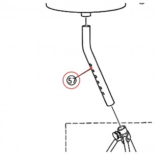 Tube supérieur seul DP-22A - YAMAHA U0983070