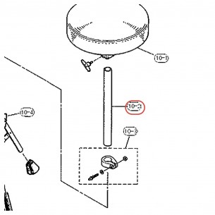 DP-22S Upper Tube Section Assembly - YAMAHA U0983150