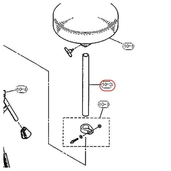 DP-22S Upper Tube Section Assembly - YAMAHA U0983150