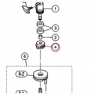 Écrou de clutch pédale charleston HHS9D - YAMAHA VDX83010