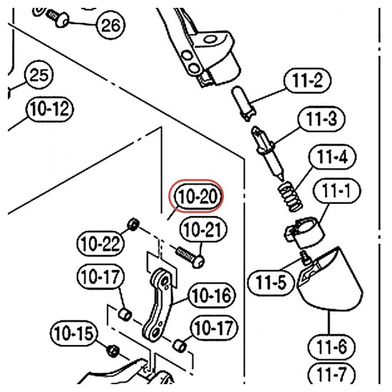 Raccord H pédale charleston HHS9D - YAMAHA VDX98300