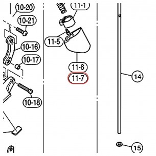HHS9D Hi-Hat Rubber Foot 17 Right - YAMAHA VDY04200