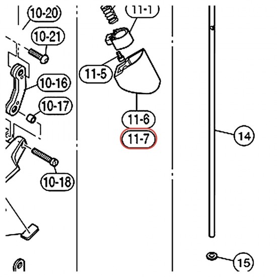Pied caoutchouc 17 droit pédale charleston HHS9D - YAMAHA VDY04200