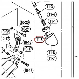 Vis à six pans creux M4 x 8 pédale charleston HHS9D - YAMAHA VDY05400