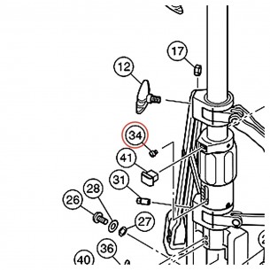 HHS9D Hi-Hat Indicator Bolt - YAMAHA VDY05900