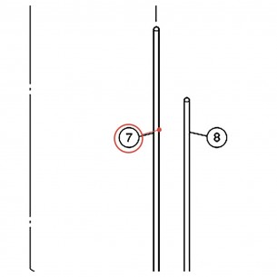 HHS9D Hi-Hat Upper Pull Rod Assembly Long (E L) - YAMAHA VDY08800