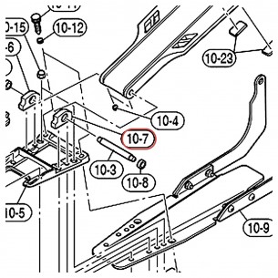 Support de charnière 2 droit pédale charleston HHS9D - YAMAHA VDY10000
