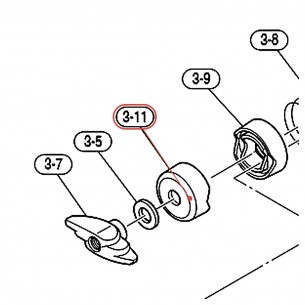 Cache de tige de tilter de clamp support cloche CWHSAT9 - YAMAHA VEC04100