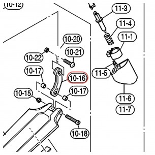 Raccord complet pédale charleston HHS9D - YAMAHA VEX33400