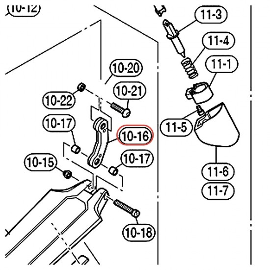 Raccord complet pédale charleston HHS9D - YAMAHA VEX33400
