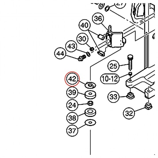 HHS9D Hi-Hat Rod Guide - YAMAHA VEX50100