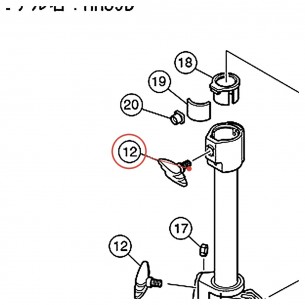 HHS9D Hi-Hat Wing Bolt M8 x 15 - YAMAHA VFS56000
