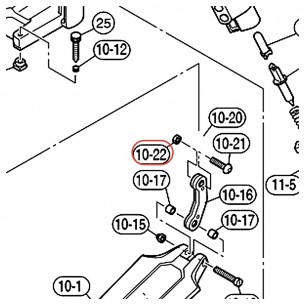 Écrou en U 2 M5 chromé pédale charleston HHS9D - YAMAHA VHE62000