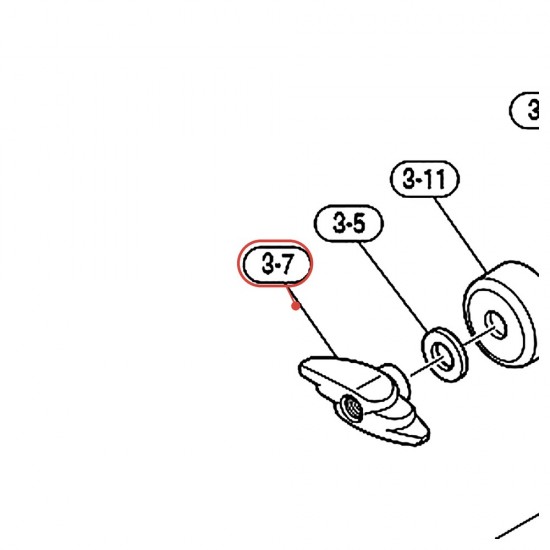 Écrou papillon M8 support cloche CWHSAT9 - YAMAHA W7738300