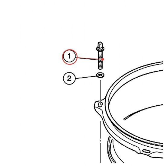 Tension Rod L-70 Chrome - Recording Custom - YAMAHA W7883610