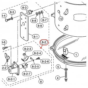 Tom Rim Clamp Lock Plate 1 - PHX - YAMAHA W7922100