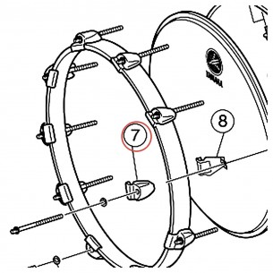 Bass Drum Claw Hook 9 - Rock Tour Custom - SL - YAMAHA WU029200