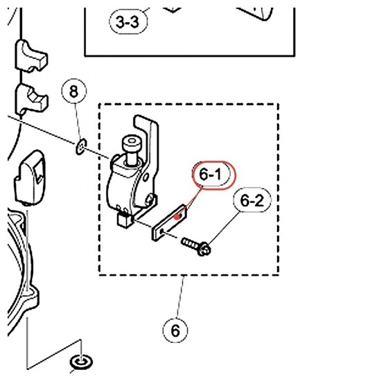 Plaque de maintien de timbre 2 caisse claire - YAMAHA WW791600