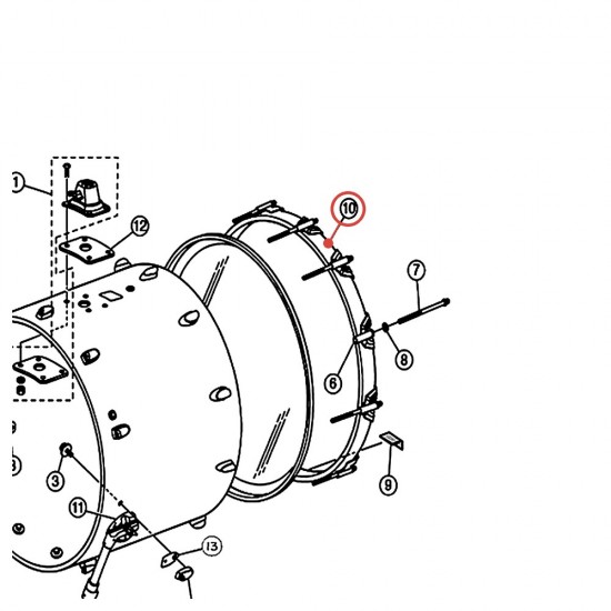 Bass Drum Wood Hoop 18" BM/K 9 mm - Club Custom - SWU Finish - YAMAHA WZ272400