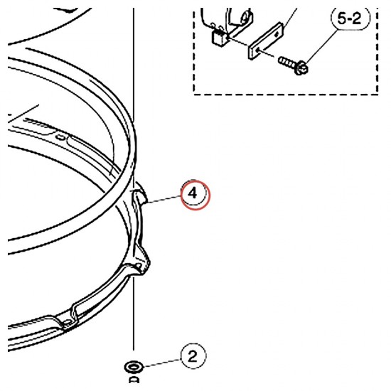 Cercle Dyna Hoop caisse claire 14" 10 trous côté timbre - black nickel - YAMAHA ZF441600