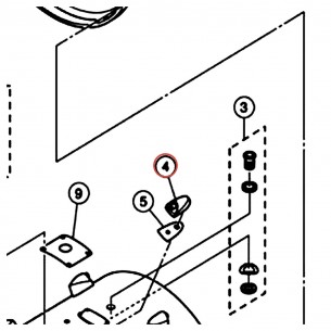 Small Bass Drum Lug Assembly v3 - Stage Custom - YAMAHA ZP059300