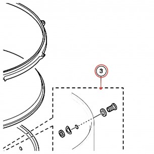Air Vent Eyelet Assembly - Stage Custom - YAMAHA ZP061100