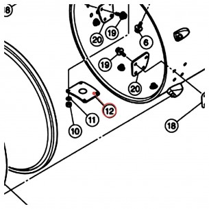 PC Backing Plate for Bass Drum - Stage Custom - YAMAHA ZP062100