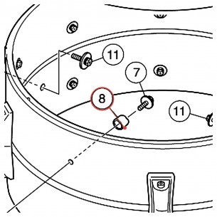 Dome Washer 4 mm for Snare Drum - Stage Custom - YAMAHA ZP885700