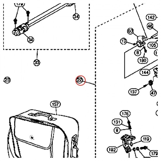 Pédale droite complète pour double pédale DFP9D - YAMAHA ZW065400