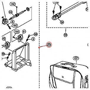 Left Pedal Assembly for DFP9D Double Pedal - YAMAHA ZW065500