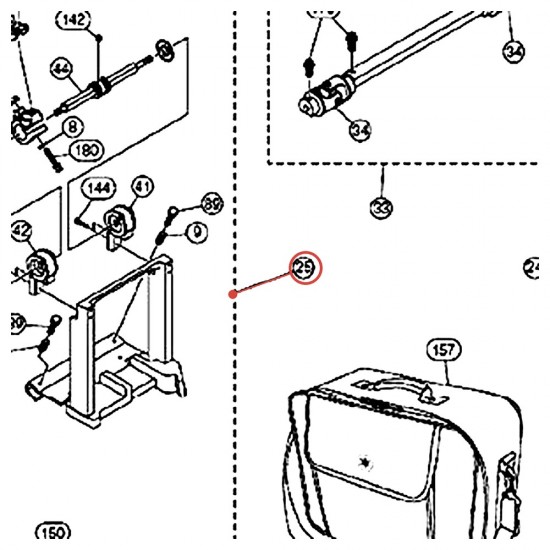 Pédale gauche complète pour double pédale DFP9C - YAMAHA ZW065700