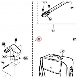 Left Pedal Assembly for DFP9CL Left-Handed Double Pedal - YAMAHA ZW065800