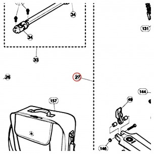 Right Pedal Assembly for DFP9CL Left-Handed Double Pedal - YAMAHA ZW065900