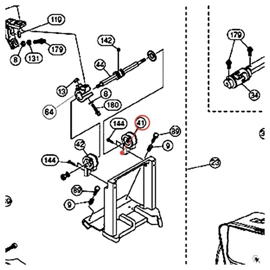 Support droit complet pour pédale FP9C, FP9D, DFP9 - YAMAHA ZW067300
