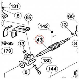 Rocker Shaft Assembly P for FP9C, FP9D Pedal - YAMAHA ZW067500
