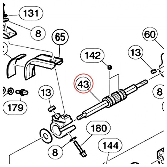 Rocker Shaft Assembly P for FP9C, FP9D Pedal - YAMAHA ZW067500