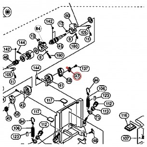Galet complet v1 pour pédale FP9, DFP9 - YAMAHA ZW067900