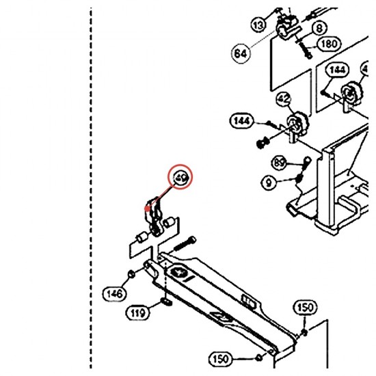 Articulation de liaison complète v1 pour pédale FP9, DFP9 - YAMAHA ZW068100