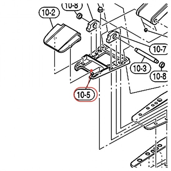 Heel Base H for HHS9D Hi-Hat Stand - YAMAHA ZW068300