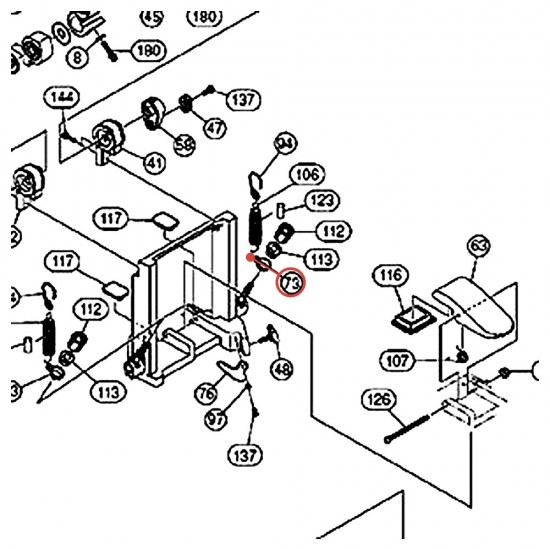 Spring Arm v1 for FP9, DFP9 Pedal - YAMAHA ZW070700
