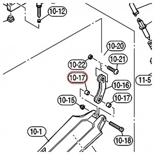 Entretoise 5,1 x 8 x 7,5 mm pour pédale charleston HHS9D - YAMAHA ZW072600