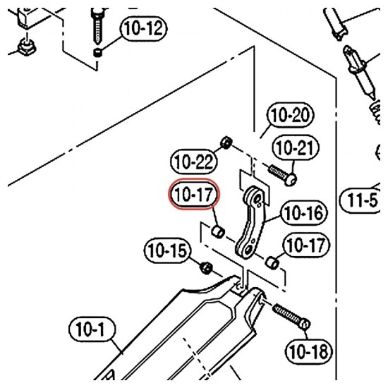 Entretoise 5,1 x 8 x 7,5 mm pour pédale charleston HHS9D - YAMAHA ZW072600