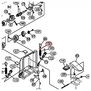 Spring D2 Black for FP9, DFP9 Pedal - YAMAHA ZW074400