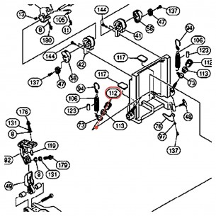 Écrou de ressort v7 pour pédale FP9, DFP9 - YAMAHA ZW075000
