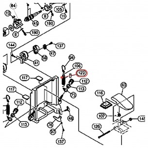Feutre de ressort v3 pour pédale FP9, DFP9 - YAMAHA ZW076100
